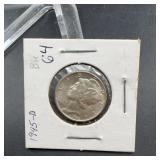 1945-D Mercury Dime High Grad