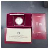 1988 US Olympic Proof Silver Dollar with Box