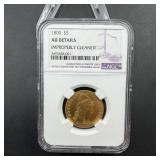 1800 Capped Bust $5 Gold Half Eagle, Ngc Au Detail