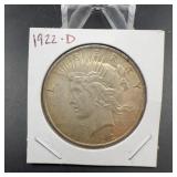 1922-D Peace Silver Dollar Coin