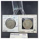 Philippines 50 Centavos 1944-S Silver Coins and NZ