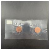 1983 Lincoln Cent and Blank Planchet Pair