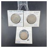 Great Britain Silver Coins, 1917, 1942, 1944