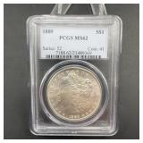 1889 Morgan Silver Dollar PCGS MS62