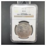 1886 Morgan Silver Dollar NGC MS62