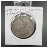 1878 Morgan Dollar 7 Tail Feathers