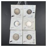 European Silver Coins Group, 1941ï¿½1965, 6 Pcs