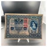 Austro-Hungarian 1000 Kronen Banknote 1902