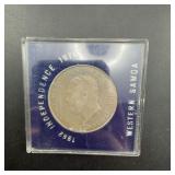 1976 Western Samoa One Tala Independence Coin