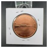 1 AVDP Oz .999 Fine Copper Whitetail Deer Round