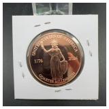 2026 Quarter Millennium .999 Copper Round