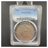 1892 Morgan Silver Dollar Pcgs Xf40