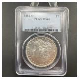 1881-o Morgan Silver Dollar Pcgs Ms60