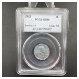 1943 Lincoln Cent PCGS MS66 Steel Penny
