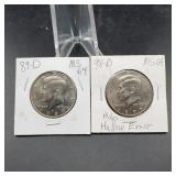 1989-D and 1998-D Kennedy Half Dollars MS64