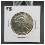 1946 Walking Liberty Half Dollar Silver Coin