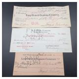 Early 20th Century Bank Checks Trio