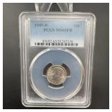 1949-D Roosevelt Dime PCGS MS65FB