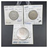 Three Great Britain Silver Coins 1914-1929