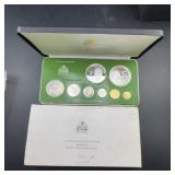 1976 Guyana National Coinage Proof Set Franklin Mi