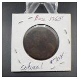 1760s Colonial Era Copper Coin