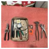 Hand Tool Lot With Tin Snips And Pliers