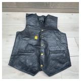 Navarre Genuine Leather Vest Italian Stone M