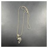 925 Silver Fish Pendant Necklace