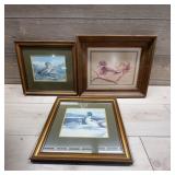 3 Framed Duck Prints, Various Artists
