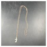 Sterling Silver Teddy Bear Pendant Necklace