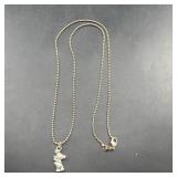 925 Silver Necklace With Cartoon Character Charm
