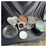 Baking Pans, Bowls, And Utensils Lot