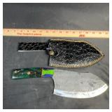 Custom Steel Knife W/ Multicolor Handle, Sheath