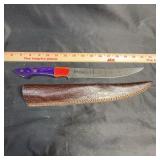 Custom Fixed Blade Knife W/ Sheath 14 Inch