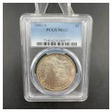 1882-s Morgan Dollar Pcgs Ms62 Silver Coin