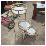 Tiered Metal Plant Stand With Three Shelves