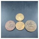 4 Commemorative Medals, Mixed Themes