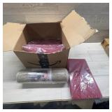 5 Red Stair Treads and 1 Beige Runner