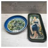 Coca-cola And Pabst Brewery Advertising Trays