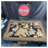 Coca-cola Ice-cold Metal Sign And Embroidered Text