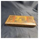 Decorative Painted Wooden Pencil Box