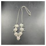 Sterling Silver Floral Motif Necklace