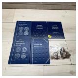Coin Collector Folders And Wheat Cents Lot