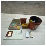 Tobacco Tins, Lighters, Blasting Caps, Matchbooks