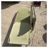 (2) Folding Military-Style Canvas Cot With Frame