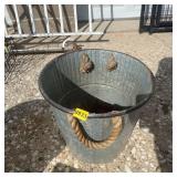 Galvanized Metal Tub With Rope Handles
