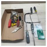 Hand Tool Lot With Screwdrivers and Saws
