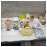 Glassware, Porcelain, Sign & Figurines Lot