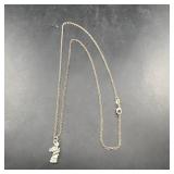 Sterling Silver Teddy Bear Pendant Necklace