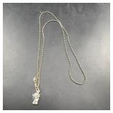 Sterling Silver Danecraft Bear Charm Necklace